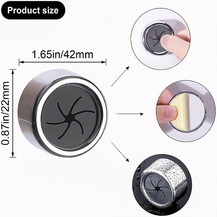 2 Круглых Самоклеящихся Держателя Для Полотенец - Установка на Стену или Дверцу Шкафа, Без Сверления Полотенцедержатели для Кухни и Ванной
