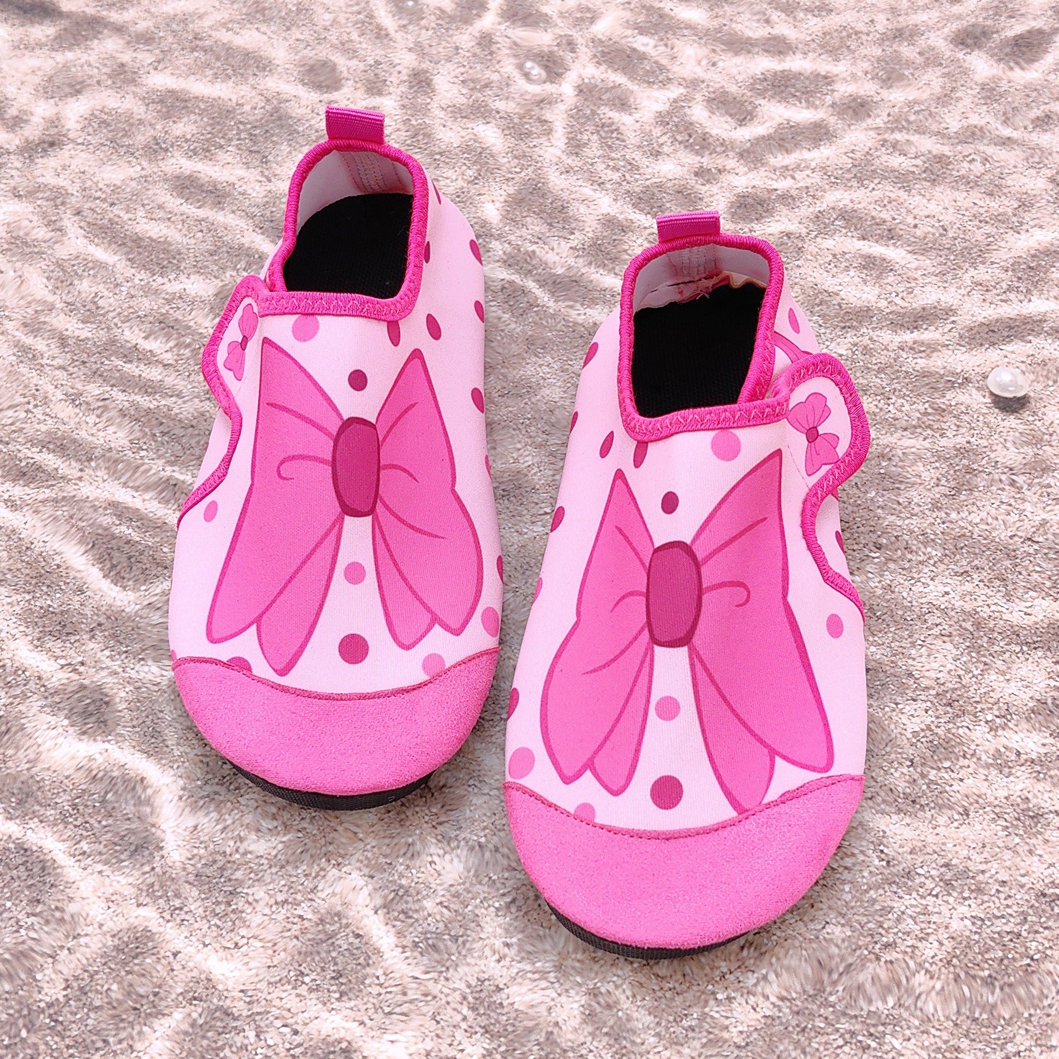 Детские летние водные тапочки с мультяшным принтом, легкая быстро сохнущая ткань, верх из ТПР, подошва из ТПР