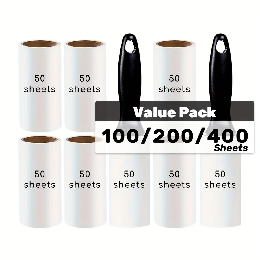 Lint Roller with 400/200/100 Sheets for Pet Hair Removal from Furniture Carpet Clothes