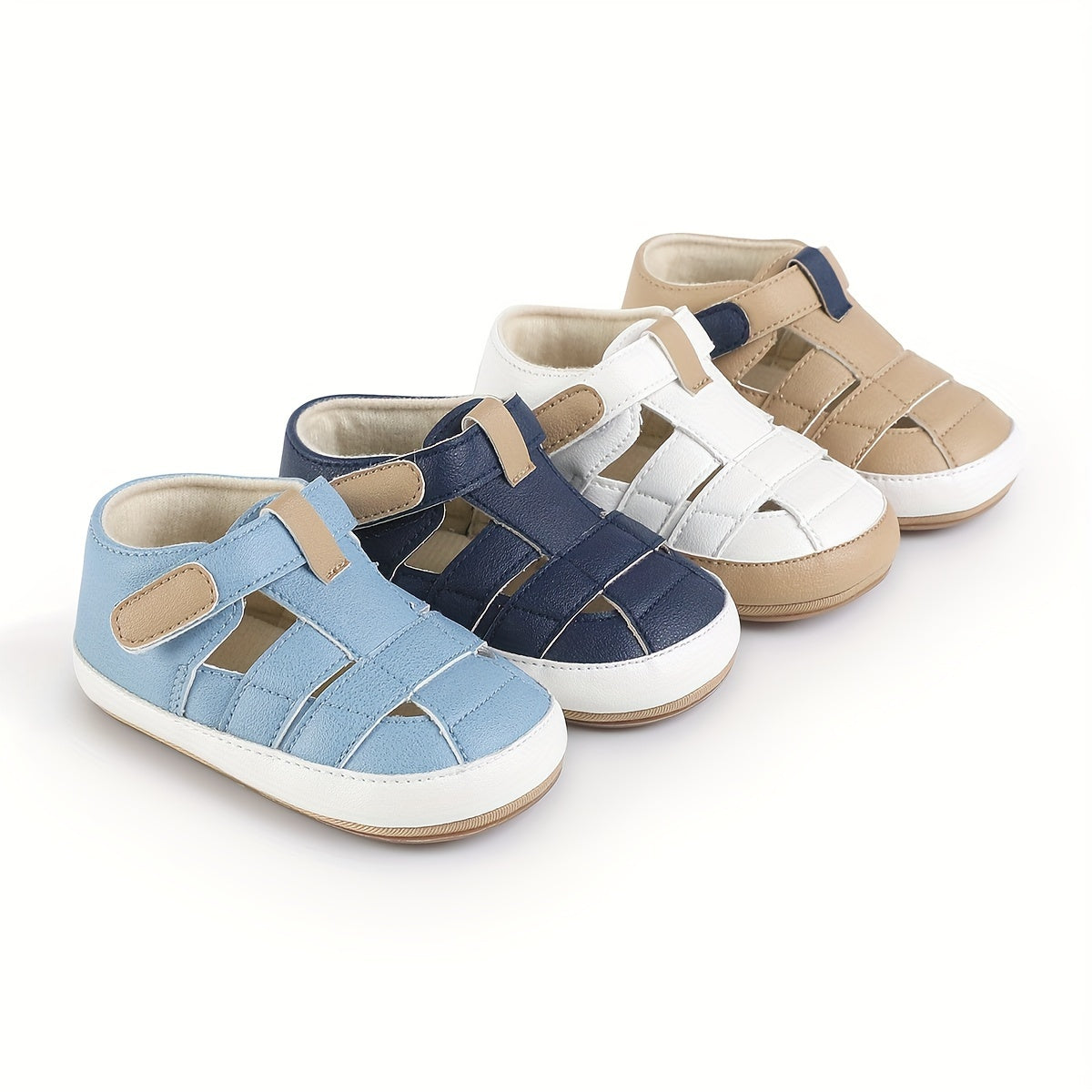 Children's White Toddler Sandals for Summer Anti-Slip Non-Fall Boys Girls 3-12 Months
