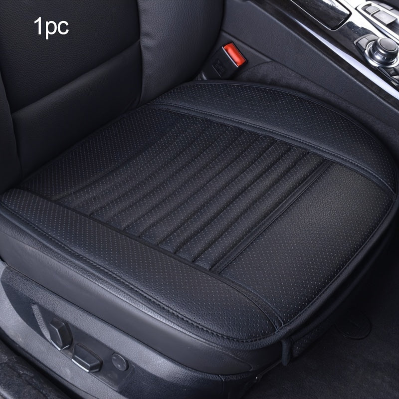 Fundas universales de cuero sintético para asientos de coche, protectores de cojín delanteros y traseros