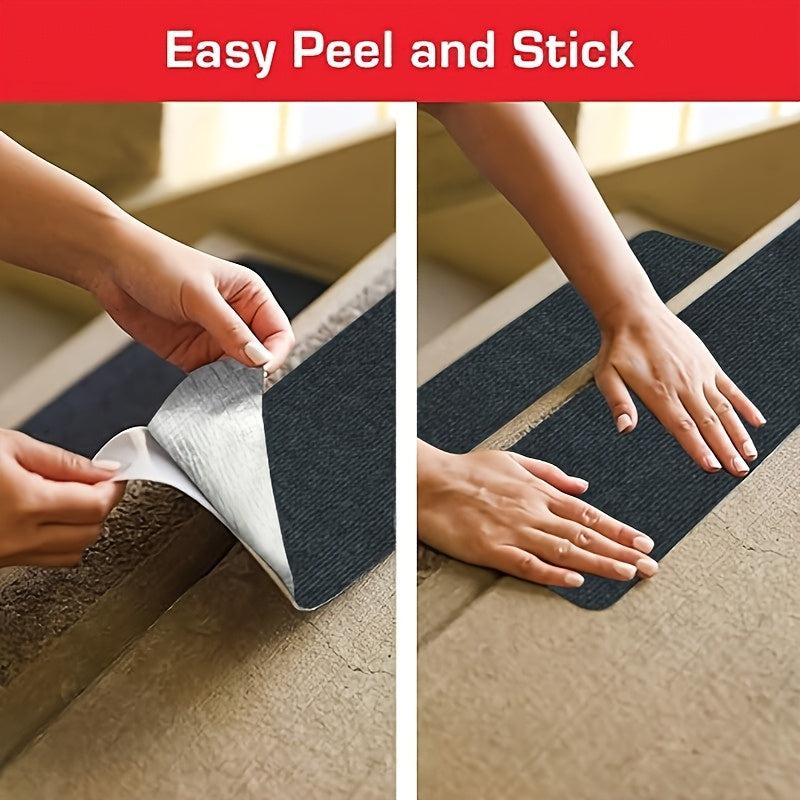 Outdoor Waterproof Stair Treads 12 Steps Non-Slip Anti-Skid Strips 4mm Thick