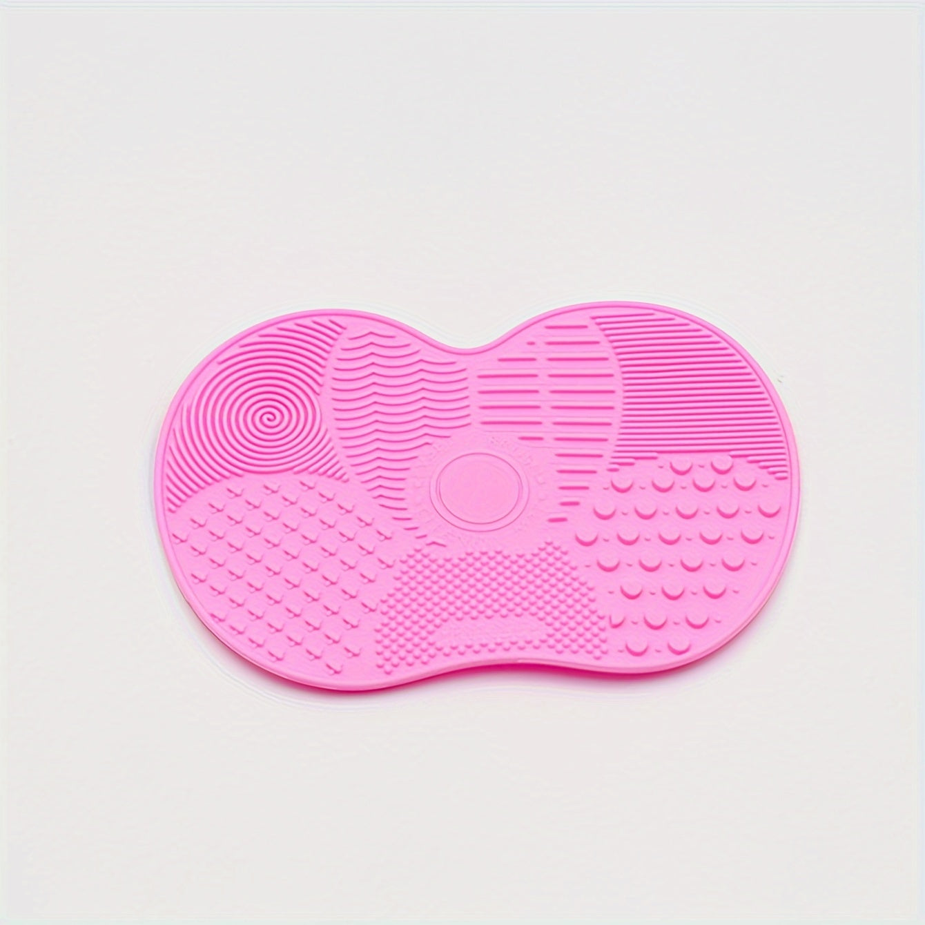 Pink Silicone Apple-Shaped Scrub Pad with Suction Cup for Beauty Care