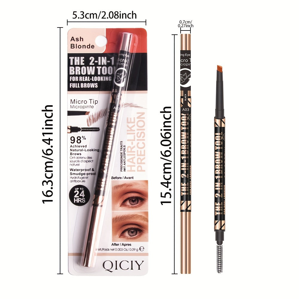 Женский карандаш для бровей водостойкий, двухсторонний, стойкий, легкий в нанесении