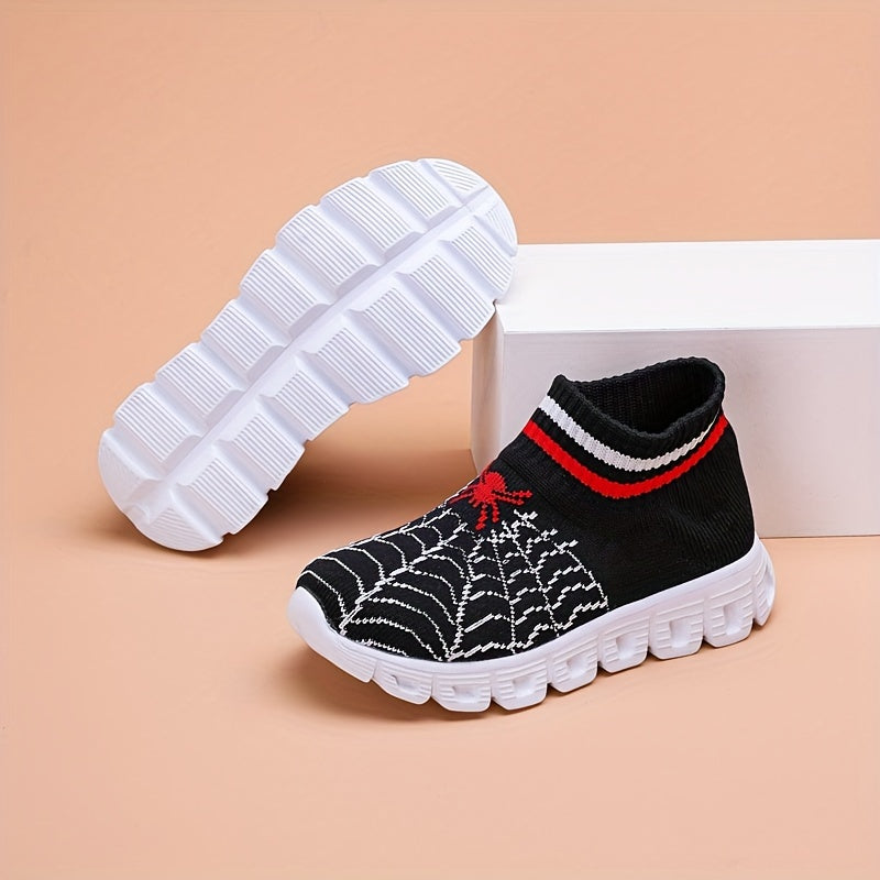 Kids' Slip-On Woven Shoes Boys Girls Breathable Fabric Casual Sneakers with Round Toe