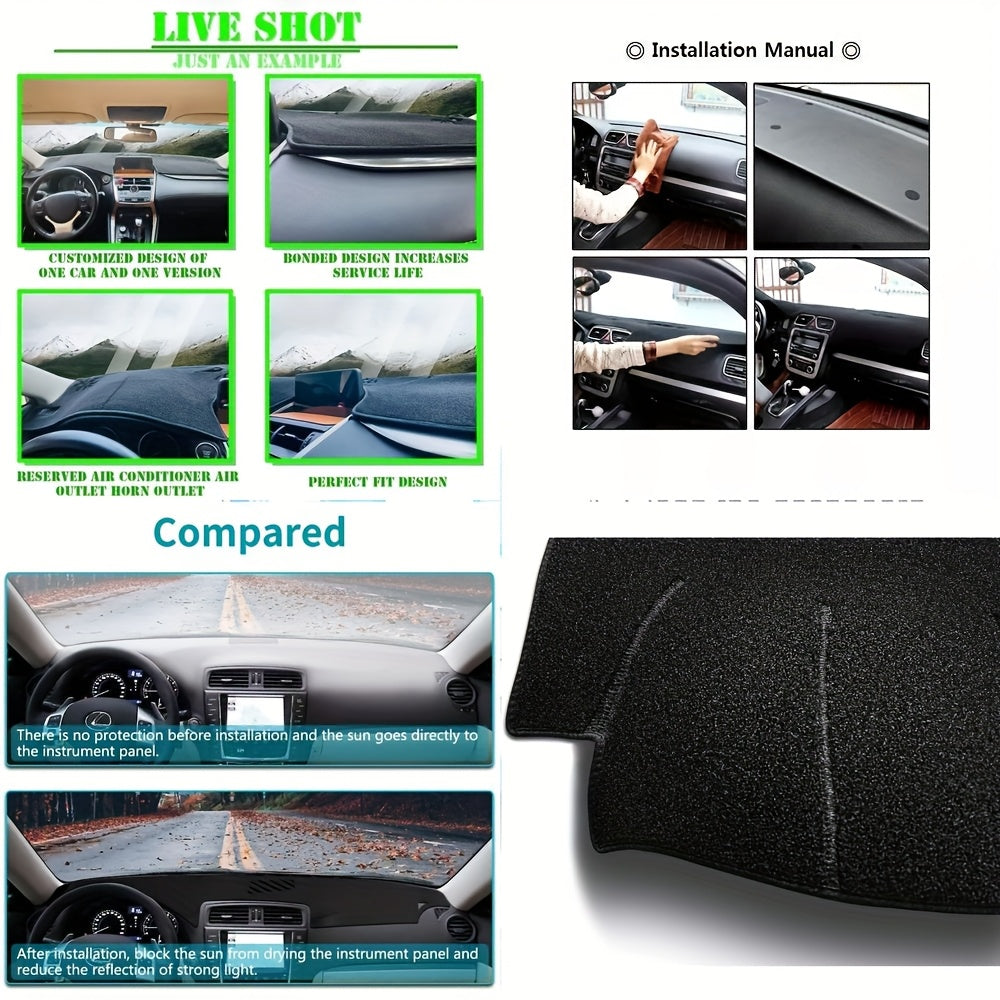 Left-Hand Drive Silicone Car Dashboard Cover Sunshade for 2022-2025