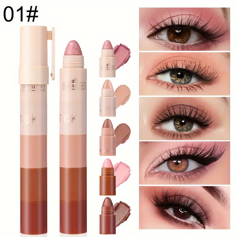 Women Natural Eyeshadow Stick 9-18 Shades Matte Shimmer Portable Beauty