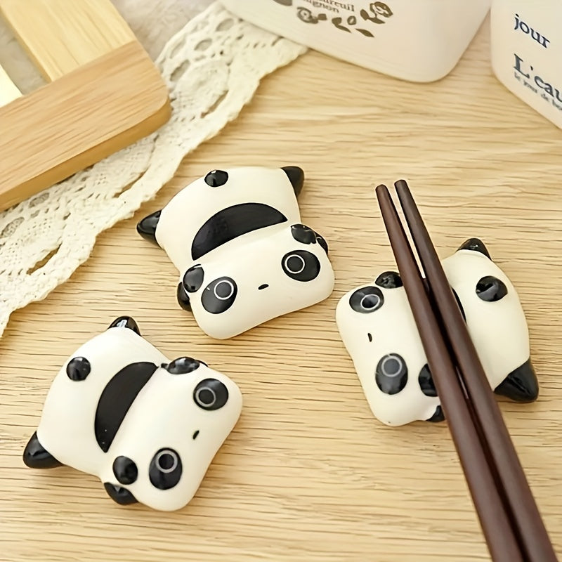 Ceramic Panda Chopstick Holders and Pen Holders Creative Cartoon Decor 3.28cm