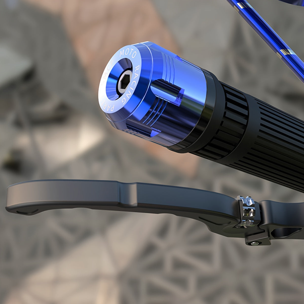 Universal Aluminum Alloy Motorcycle Handlebar Grip with Golden Dragon Head Design