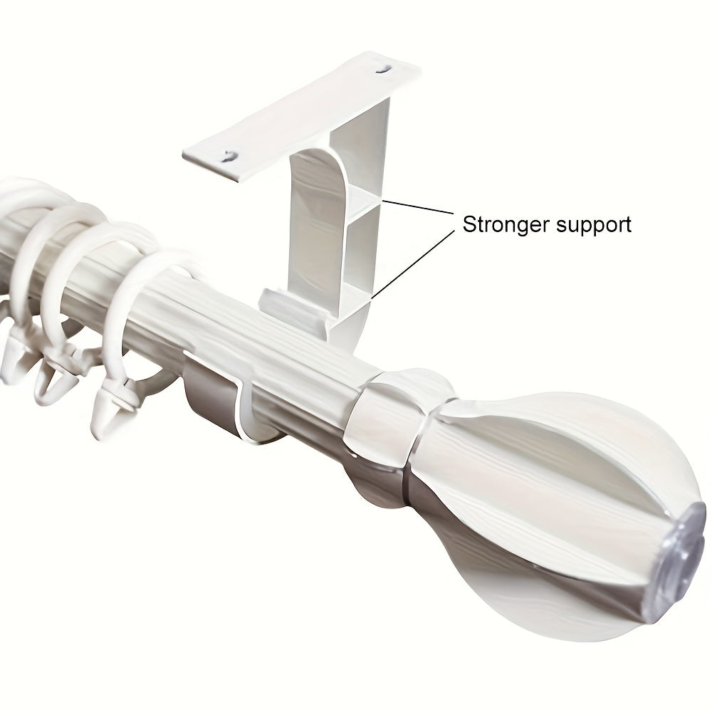 Metal Curtain Rod Bracket Wall-Mounted Shower Curtain Rod Accessories with Screws