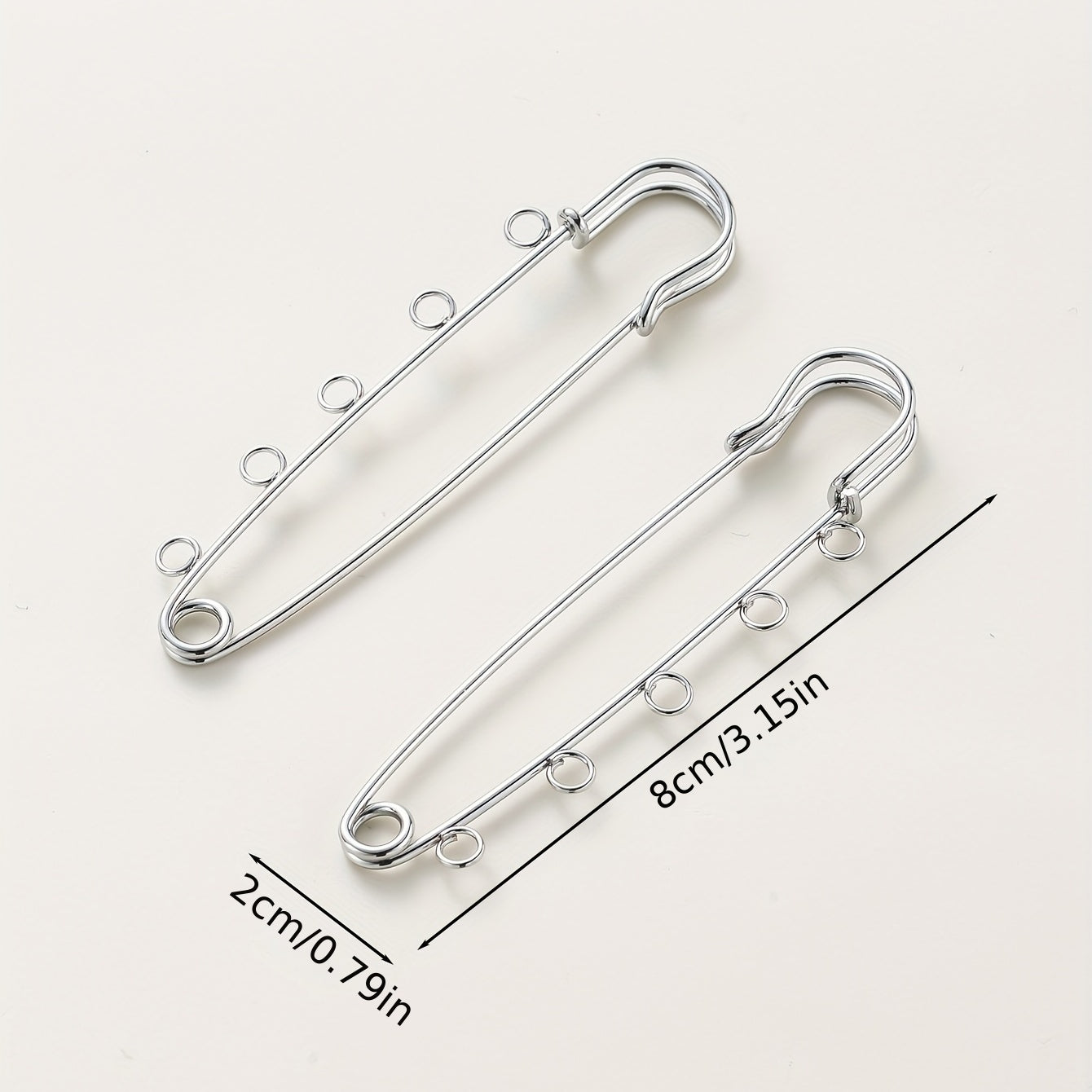 Iron Safety Brooch Kilt Pins Jewelry Findings Pack of 10 80x20mm