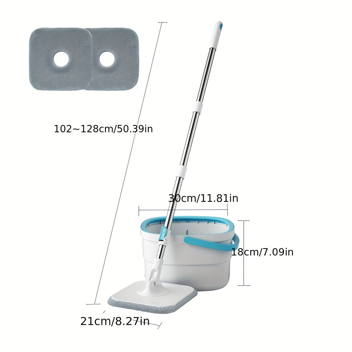 Sistema de mopa giratoria premium con cubo de separación de agua para limpieza de suelos y paredes