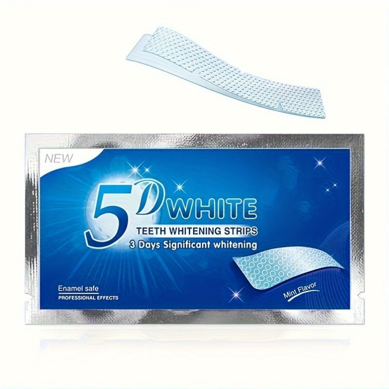 Teeth Whitening Strips 7/14 Pack 5D Oral Care Travel Safe Whitening