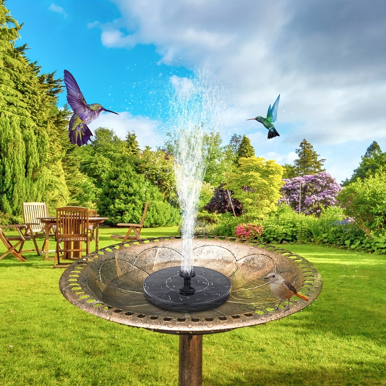 Solar-Powered Floating Bird Bath Fountain Pump for Garden Pond Pool