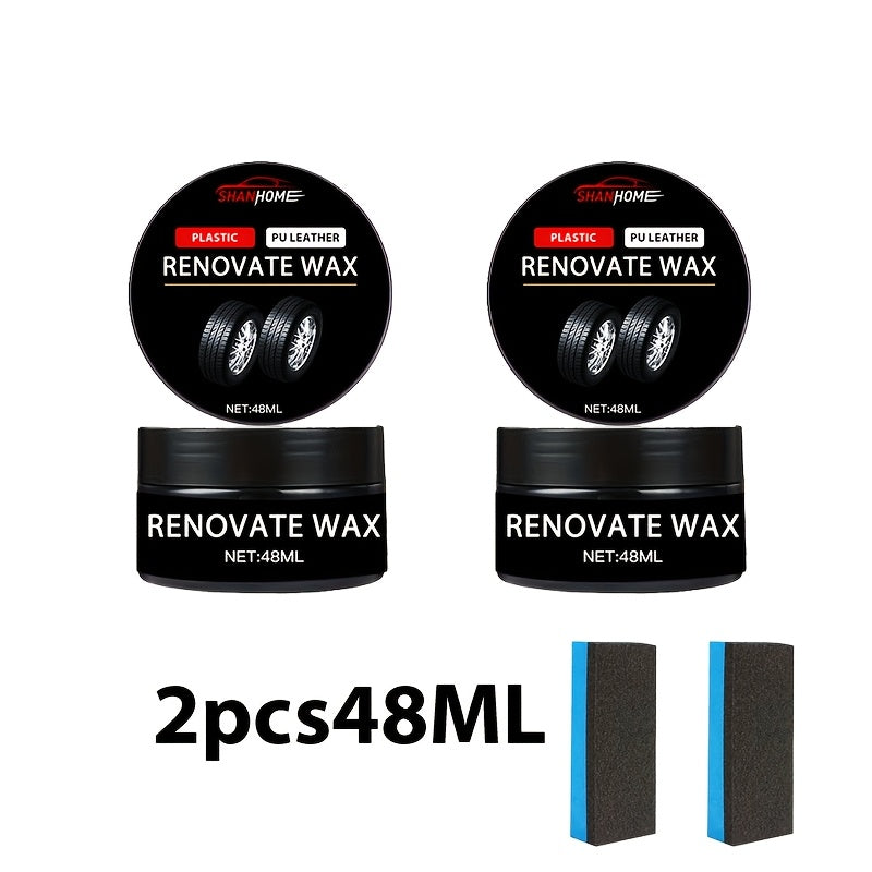Car Plastic Renovator Wax for Bumpers and Interior Scratch Repair