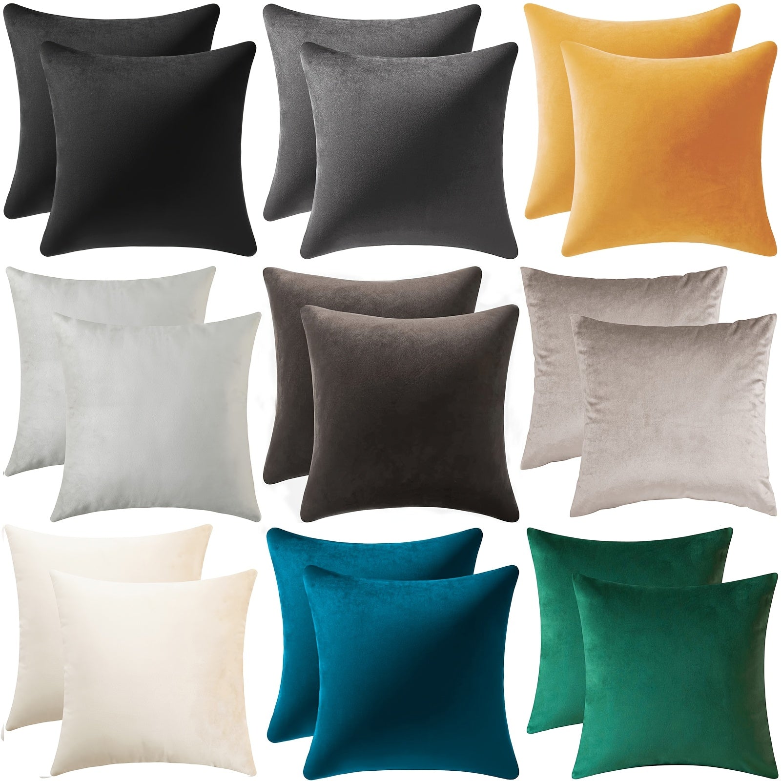 Velvet Decorative Pillow Covers Set 45.72cm for Sofa Bed Car Living Room
