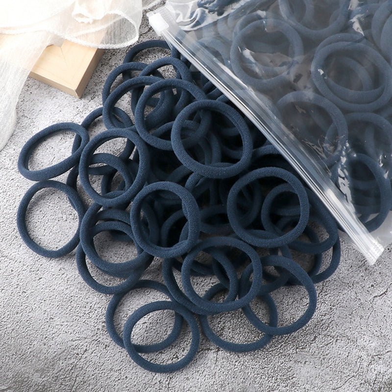 Women Basic Hair Bands 50pcs Elastic Solid Color Hair Accessories