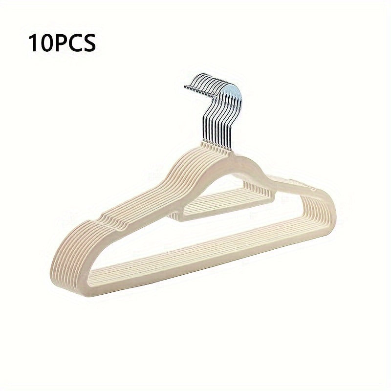 Set of 10 Non-Slip Velvet Hangers for Shirts and Pants with 360° Swivel Hooks