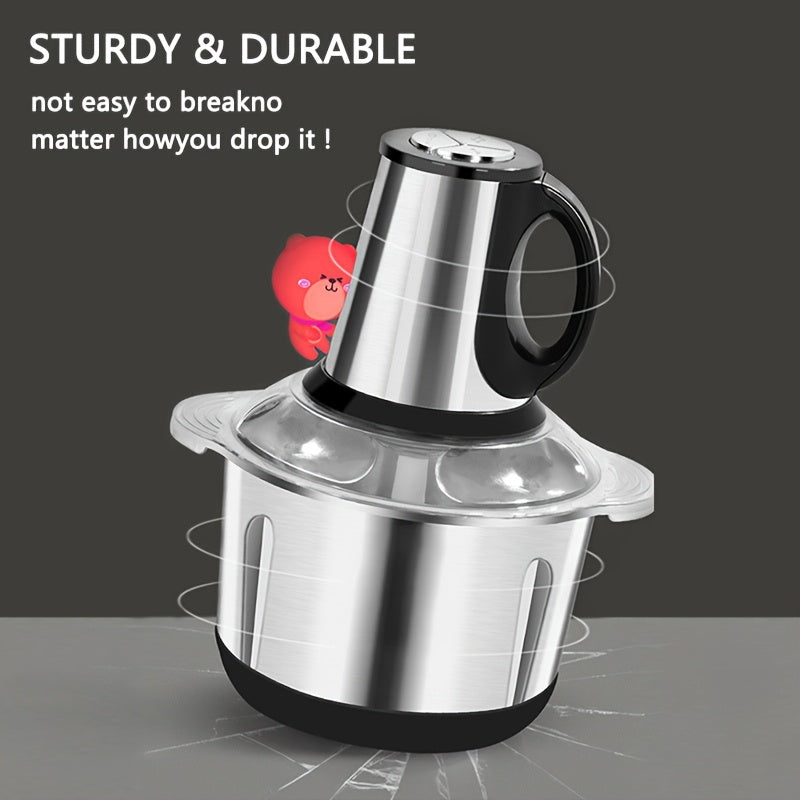 Meat Grinder Vegetable Chopper 5-Blade System Fast Durable Kitchen Essential 5L