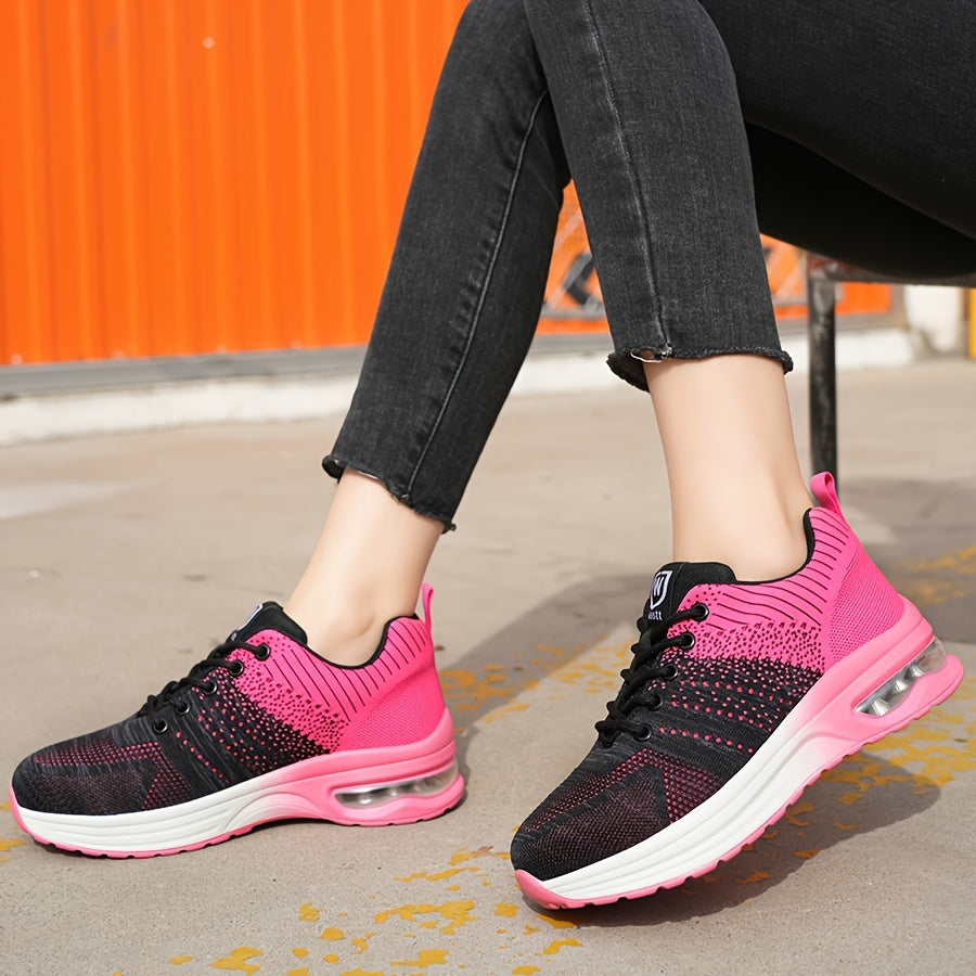 Women's Knitted Breathable Lightweight Steel Toe Work Shoes Anti-Slap Anti-Stab