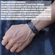 Conjunto de pulseras magnéticas para hombres y mujeres, doble fila, 3500 Gauss, regalo para el Día de San Valentín