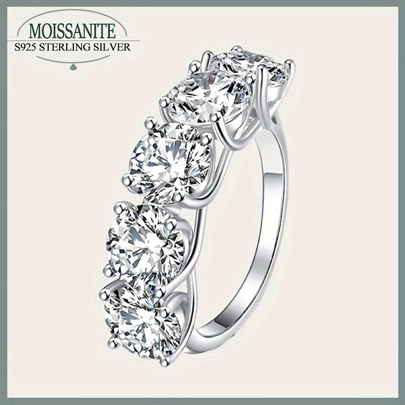 925 Silver Ring with 2.5 Carat Moissanite Stone for Women Jewelry Gift