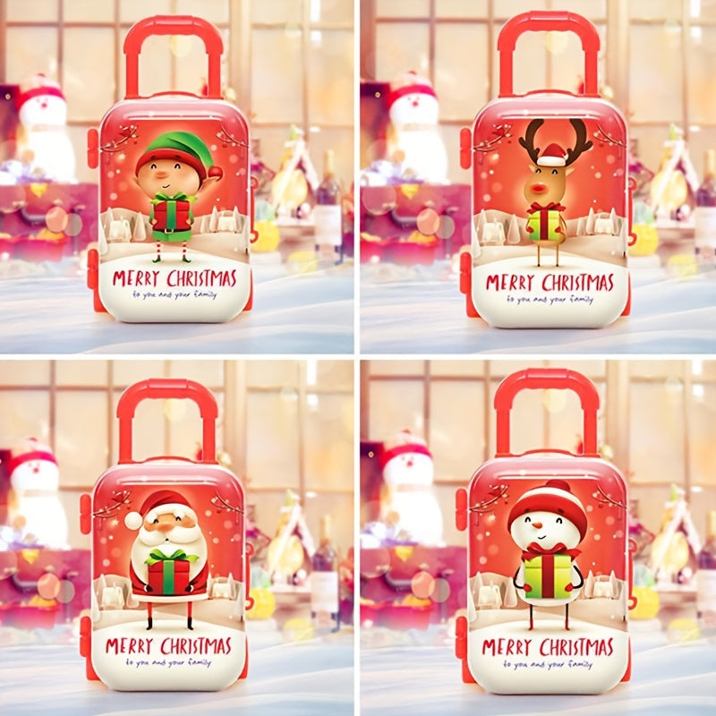 Ta'til dizaynlari bilan bezatilgan mini qizil temir sumka, qo'g'irchoq uyi dekoratsiyasi yoki zargarlik saqlash uchun mukammal.