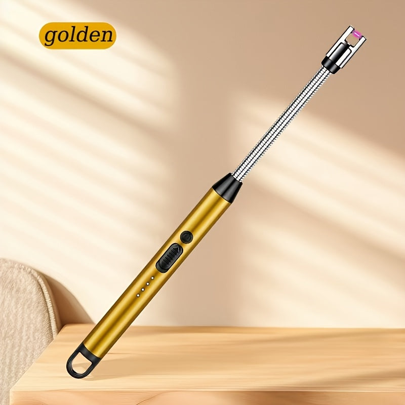 Rechargeable Windproof Torch Lighter with Pulse Ignition for Camping and Outdoor Use