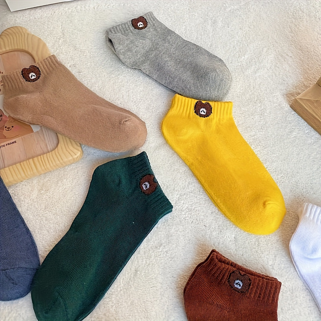 10 пар летних мультяшных носок для молодежи.