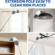 Microfiber Duster with Adjustable Stainless Steel Handle for Ceiling Fans Blinds Furniture