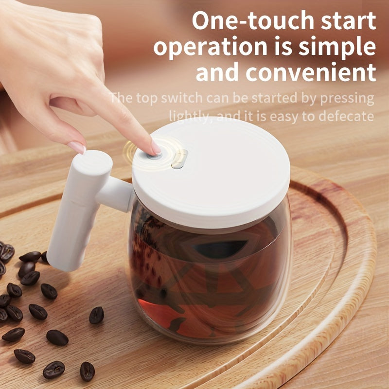 Electric Coffee Mug Fully Automatic Stirring Cup with Glass Material