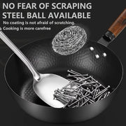 Надежная чугунная сковорода - 27,94 см молотая антипригарная глубокая сковорода, ручной ковки для индукционных, газовых, электрических и галогенных плит - Универсальная кухонная посуда