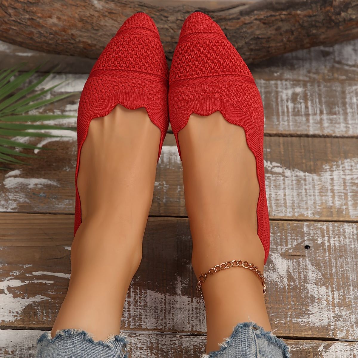 Women's Vintage Ballet Flats Breathable Fabric Comfortable Stylish