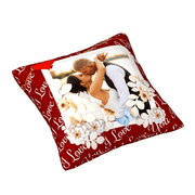 Personalized Love Photo Pillow for Couples Wedding Valentine's Day Soft Polyester Cushion