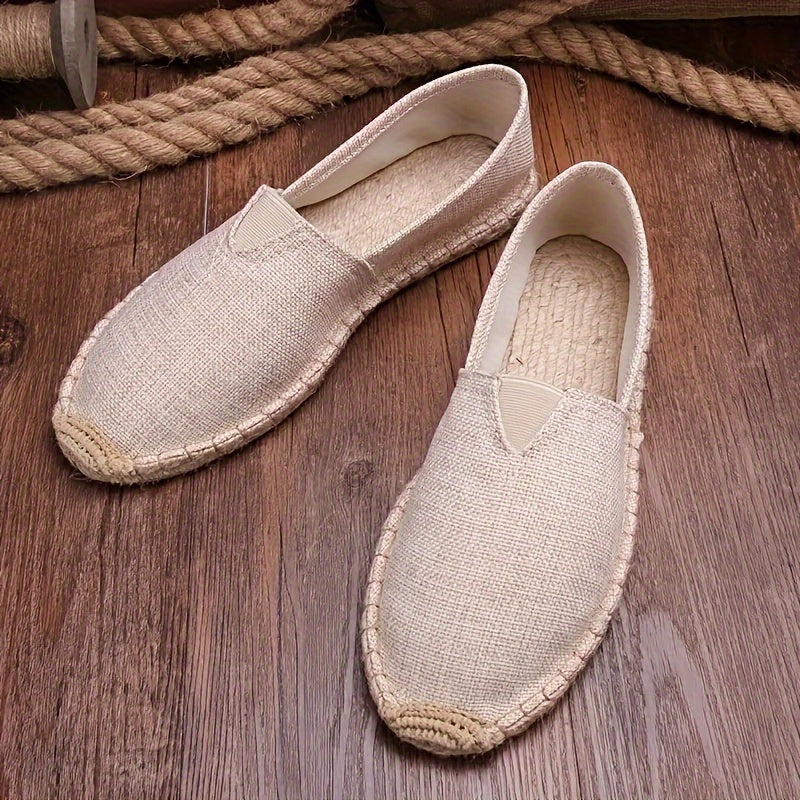 Men's Canvas Slip-On Espadrilles Casual Loafers for Walking and Comfort