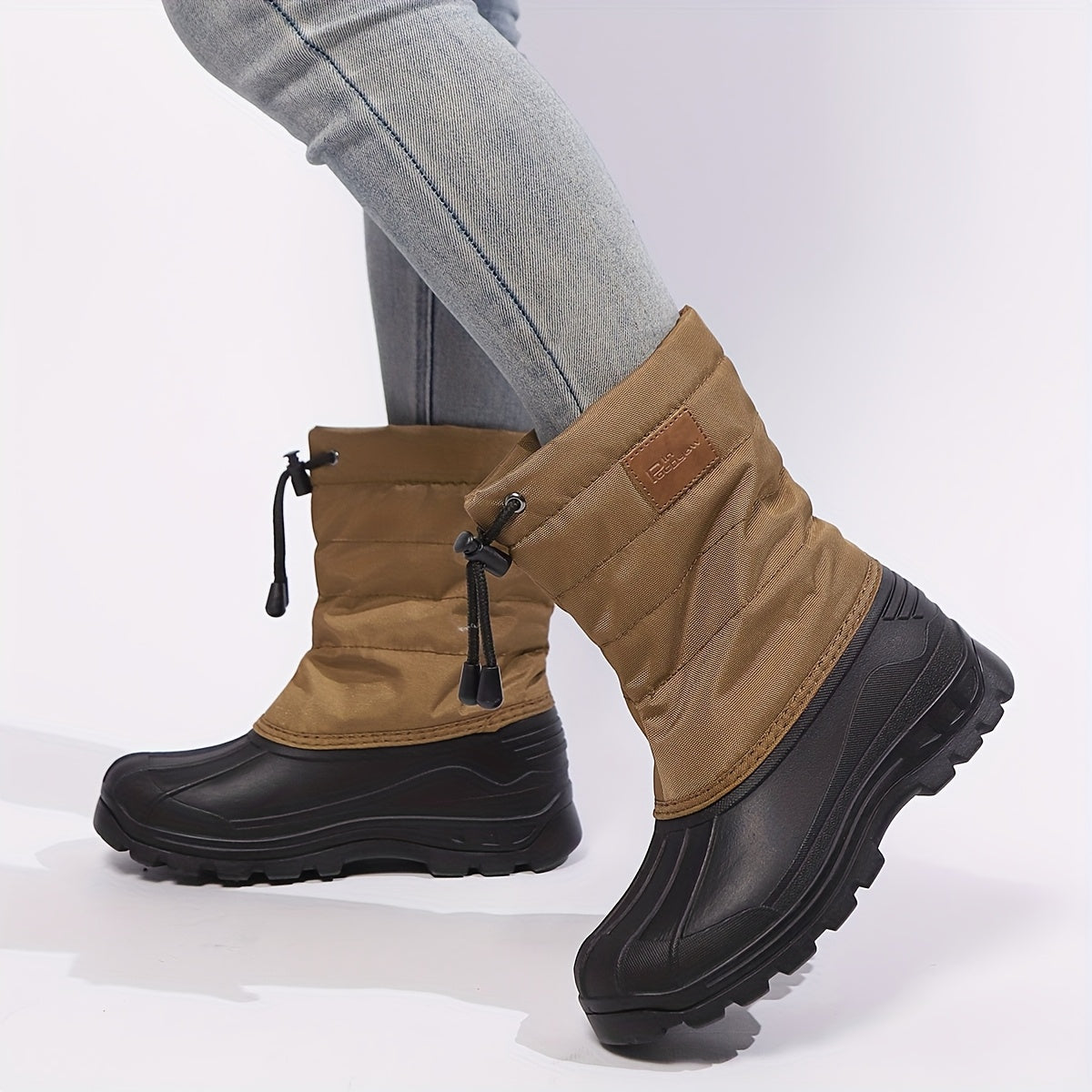 Women’s Mid-Calf Snow Boots Waterproof Slip-On Winter Rain Shoes