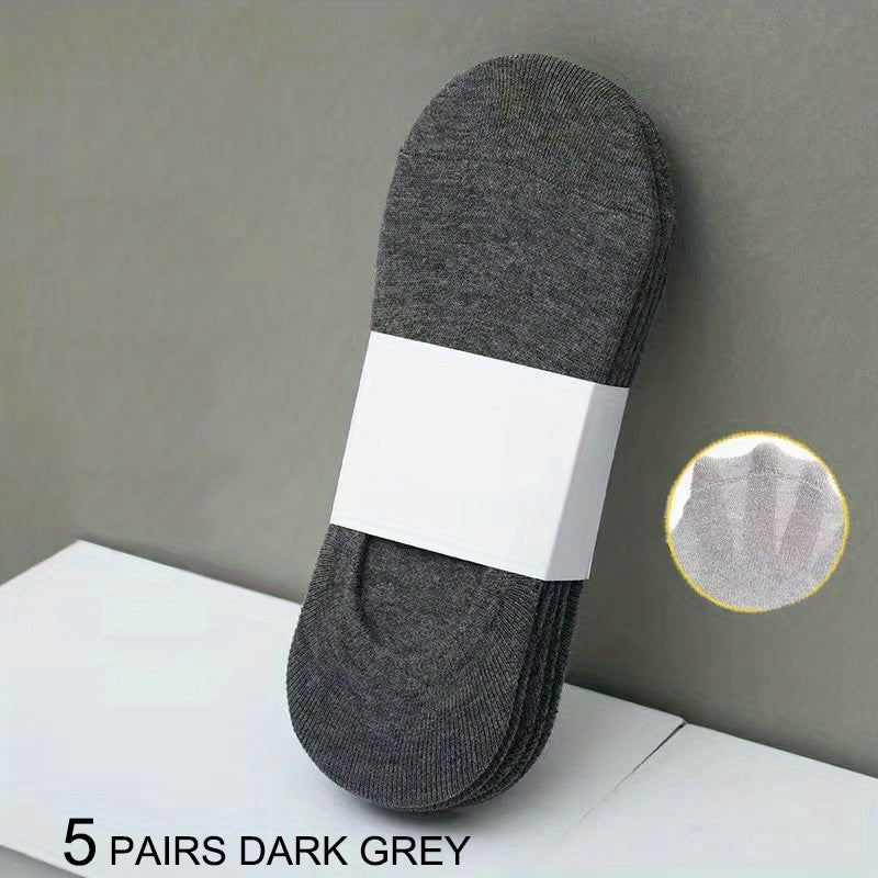 Men's Breathable Thin Casual Business Socks 10 Pairs Low Cut Invisible Knit