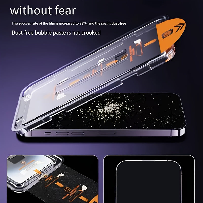 3pcs Tempered Glass Screen Protectors for iPhone 13 13 Pro 13 Pro Max Anti-Fingerprint Shatter-Resistant