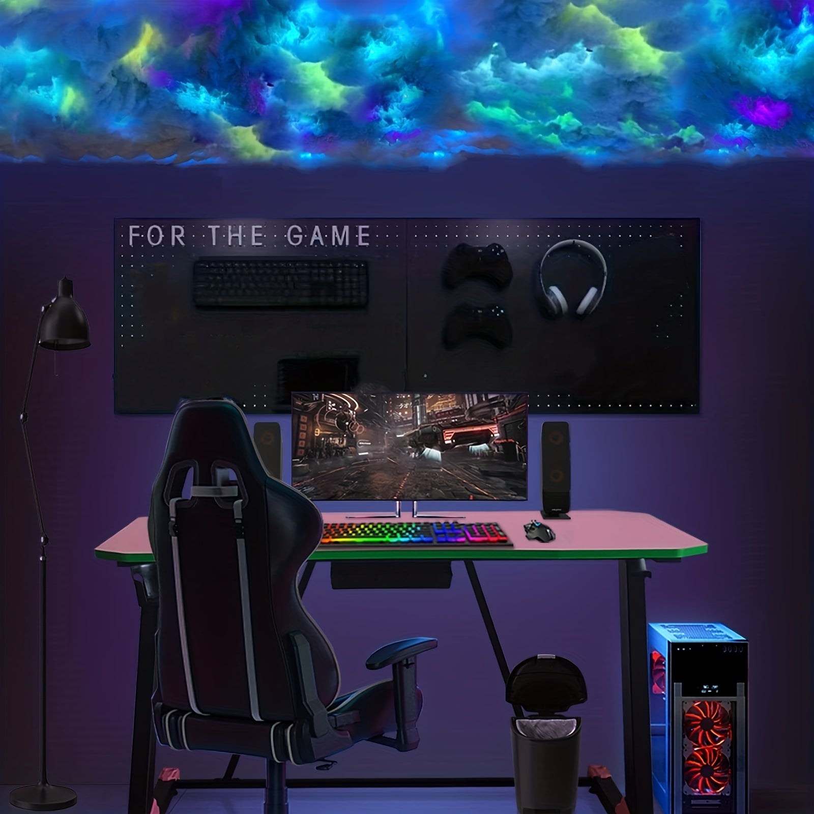 4.88m 3D LED Thunder Cloud Light App Control USB Powered for Game Room Garage Bar Party Decor