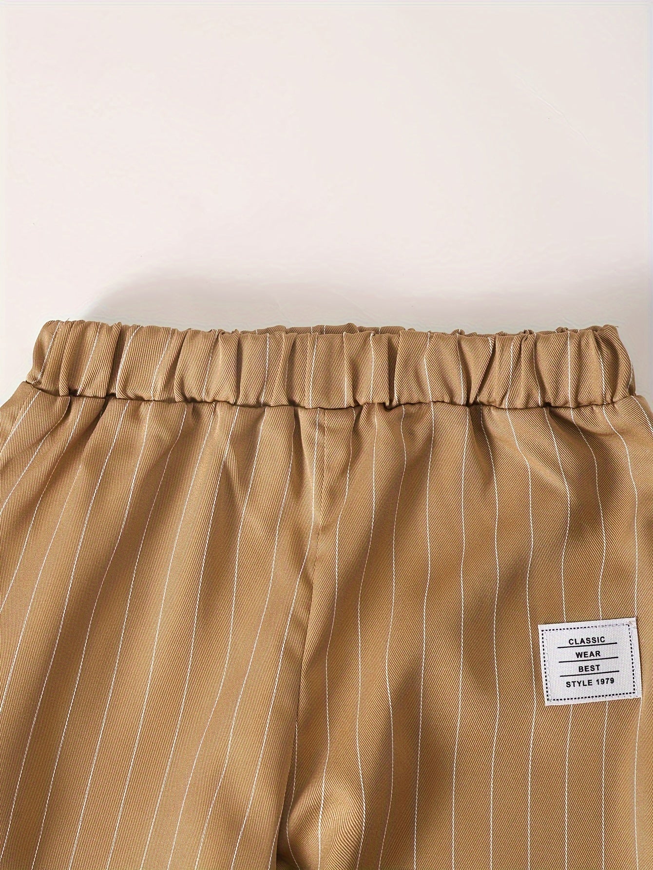 Boys' Casual Two-Piece Suit Long Sleeve Shirt and Striped Pants Fall Winter