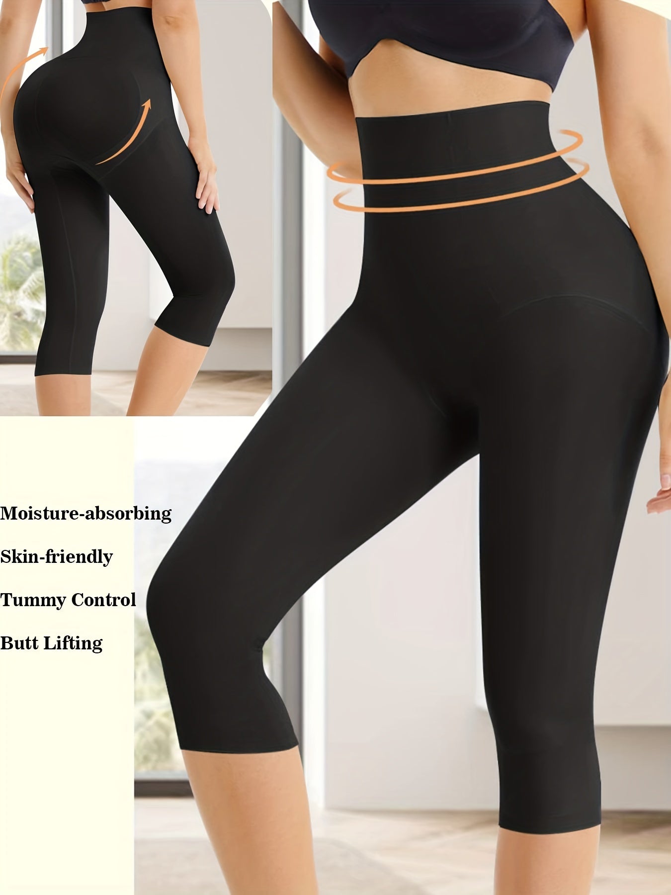 Postpartum Shaping Leggings for Women High Waist Butt Lift Slim Sides Yoga Exercise