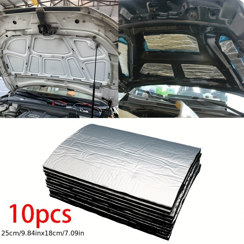 10pcs Rubber Soundproofing Pads 5mm for Car Truck Engine Hood Noise Insulation