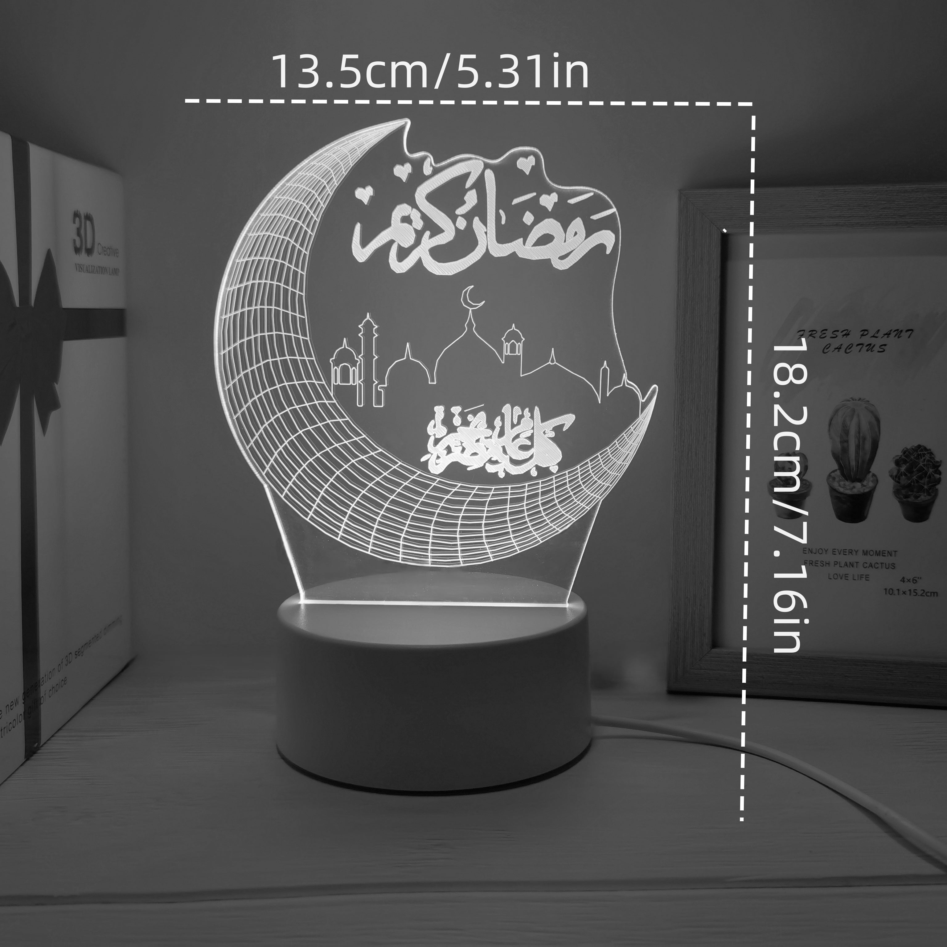 3D Moon Star Palace Night Light USB LED Decorative Bedside Lamp Romantic Gift for Special Occasions