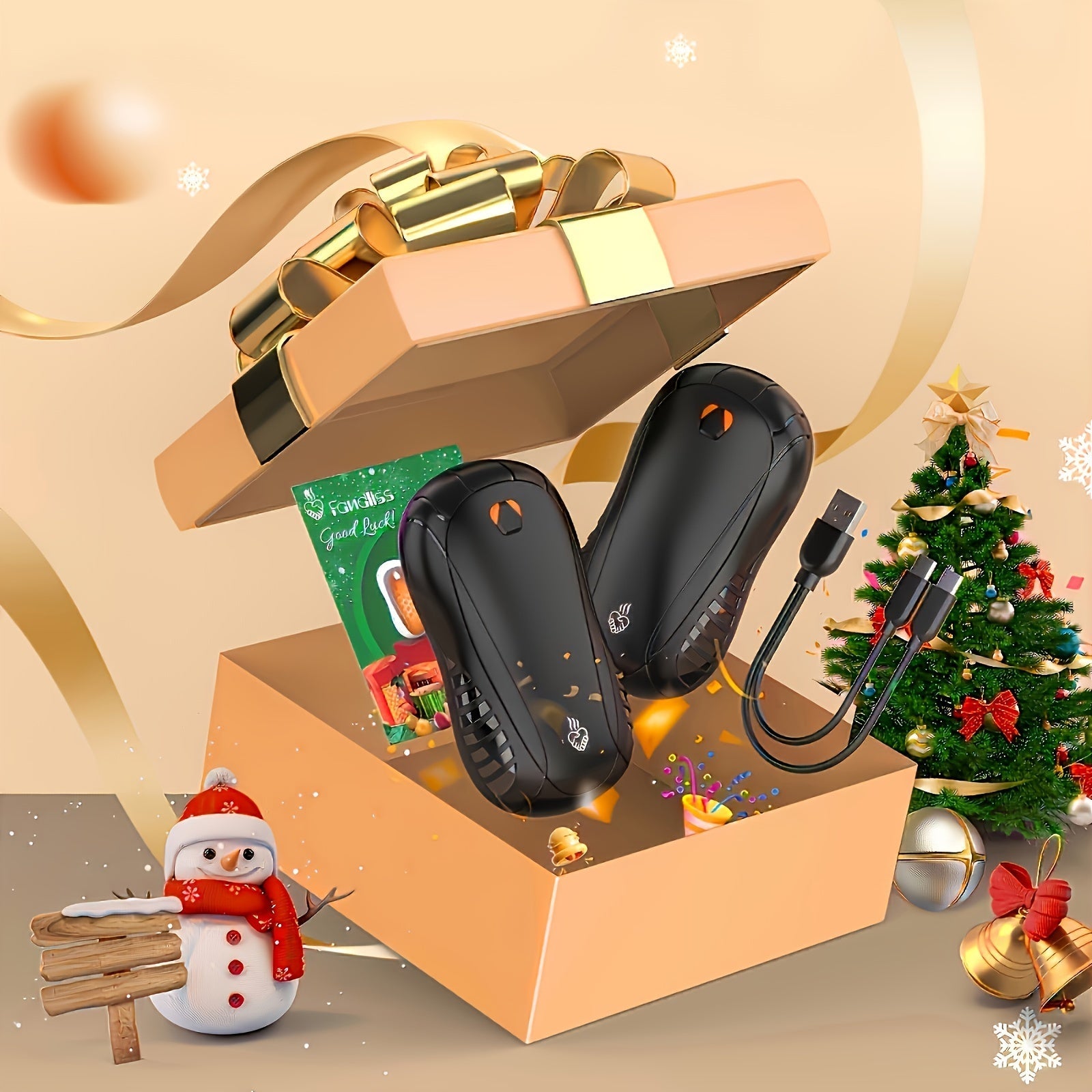 Набор из 2 перезаряжаемых грелок для рук с 3 настройками температуры для мужчин, женщин и детей