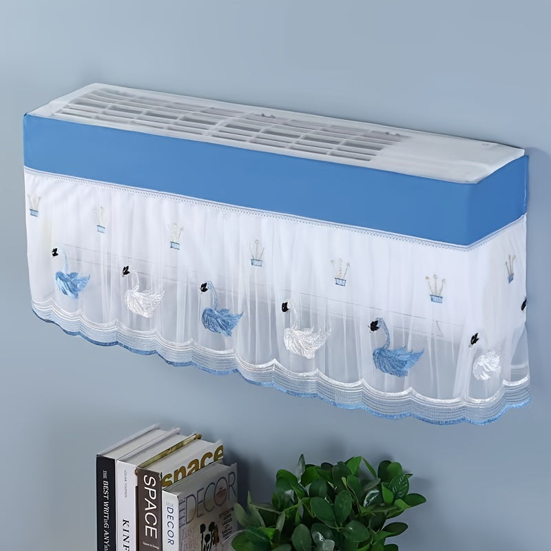 Universal Non-Electric Air Conditioner Dust Cover with Wind Blocking Curtain for Bedroom