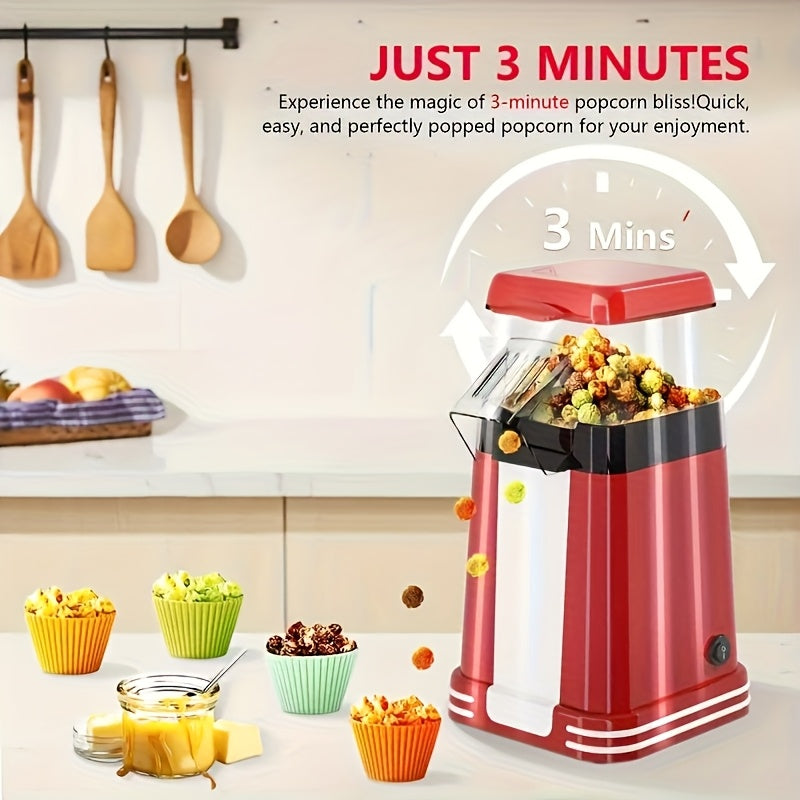 BEX Mini Popcorn Maker qizil rangda, zanglamaydigan po'latdan yasalgan konstruktsiyaga ega. Avtomatik va oson ishlatiladi, moy yoki shakar talab qilinmaydi. Uy, yig'ilishlar va partiyalar uchun mukammal. Katta sig'imli, tez va