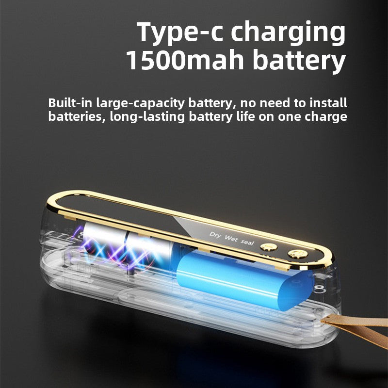 Sellador de alimentos automático multifuncional con sellado de bolsas de aperitivos para conservación a largo plazo, portátil, inalámbrico, compacto y fácil de usar