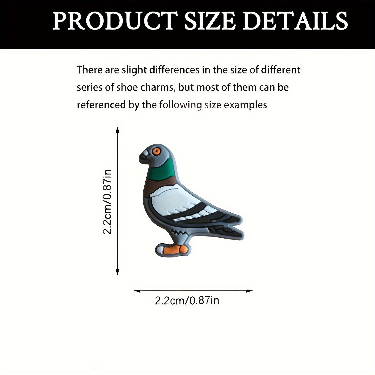 12/6 Pcs Kids Girls Bird Shape Shoe Charms for Sandals and Slippers