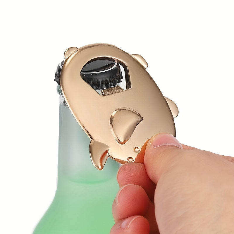 Golden Piggy Metal Bottle Opener for Weddings and Parties