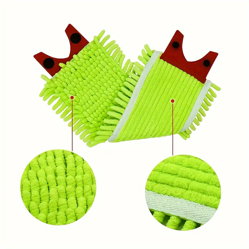 2-in-1 Flat Mop Replacement Pads, 45.72x15.24cm, Absorbent, Wet and Dry Cleaning